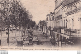 M9-47) VILLENEUVE SUR LOT - BOULEVARDS SAINT MICHEL ET DE LA REPUBLIQUE - EN 1905 -  ( 2 SCANS ) - Villeneuve Sur Lot