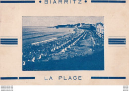 M9-64) BIARRITZ - LA PLAGE + DOS PUB HOTEL DE LA ROTONDE - 5 , RUE LEROY - ( 2 SCANS ) - Biarritz