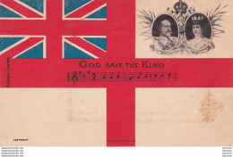 M8- ANGLETERRE - S. M. EDOUARD VII & ALEXANDRA - GOD SAVE THE KING - DRAPEAU - ( 2 SCANS ) - Familles Royales