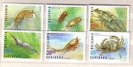 1996 FAUNA- CRUSTACEANS 6v – MNH   BULGARIA / Bulgarie - Crustacés