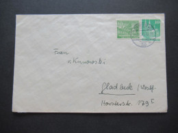 Berlin (West) 1950 Berliner Bauten I Nr.47 MiF Mit Bizone Bauten Nr.80 Tagesstempel Berlin W 30 K Nach Gladbeck Westf. - Storia Postale