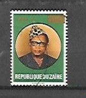 TIMBRE OBLITERE SURCHARGE DU ZAIRE N° MICHEL 1035 - Used Stamps