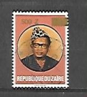 TIMBRE OBLITERE SURCHARGE DU ZAIRE N° MICHEL 1036 - Used Stamps