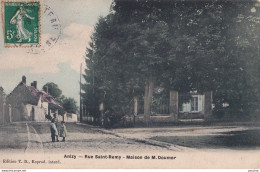 A8-02 ANIZY ( AISNE ) RUE SAINT REMY - MAISON DE M.DOUMER - ANIMEE - HABITANTS - COULEURS - Other & Unclassified