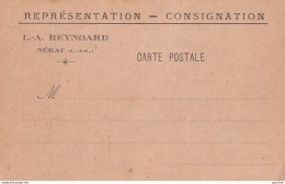 A21-47) NERAC - REPRESENTATION - CONSIGNATION - L.A REYNOARD + TIMBRE TAXE - 2 AOUT 1918 - 2 SCANS - Nerac