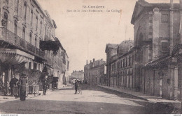 A20-31) SAINT GAUDENS - HAUTE GARONNE - RUE DE LA SOUS PREFECTURE - LE COLLEGE - EN F.M. EN 1918  ( 2 SCANS ) - Saint Gaudens