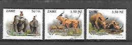 TIMBRE OBLITERE  DU ZAIRE  DE 1993 N° MICHEL 1080/82 - Used Stamps