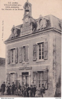 I10-32) VILLECOMTAL SUR ARROS - GERS - LA MAIRIE ET LA POSTE - ANIMEE - HABITANTS - EN 1907 - ( 2 SCANS ) - Autres & Non Classés