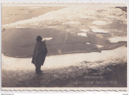 I9-47) MARMANDE - CARTE PHOTO 12,5 X 9 - LA GARONNE GELEE EN JANVIER 1940 - ANIMEE - 2 SCANS - Courville