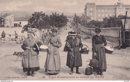 I6-63) AUVERGNE - TYPES D ' AUVERGNATES SE RENDANT AU MARCHE - EN 1914 - ( 2 SCANS ) - Auvergne Types D'Auvergne