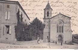 31) SAINT MARTORY - AUZAS - HAUTE GARONNE - L ' EGLISE - ANIMEE - HABITANTS - EN 1908 - ( 2 SCANS ) - Autres & Non Classés