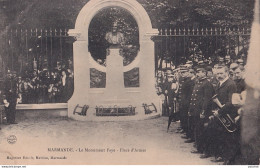 47) MARMANDE - LE MONUMENT FAYE - PLACE D 'ARMES - ANIMEE -  HABITANTS - CEREMONIE - MILITAIRES -  EN 1910 - ( 2 SCANS ) - Marmande