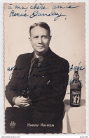 ARTISTE - HOMME - COMEDIEN - THEATRE -  HARRY KRIMER - PUB ALCOOL DT - RAPHAEL - DEDICACEE - SIGNEE - ( 2 SCANS ) - Théâtre