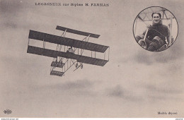 I1- L ' AVIATEAUR - LEGAGNEUX SUR BIPLAN H. FARMAN - ( 2 SCANS ) - ....-1914: Precursors