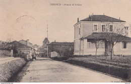 I28-24) CHENAUD - DORDOGNE - AVENUE DE LA GARE - EN  1911 - ( 2 SCANS ) - Autres & Non Classés