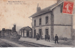 I24-27) BEZU SAINT ELOI - EURE - LA GARE  - ARRIVEE D ' UN TRAIN  - ( 2 SCANS ) - Autres & Non Classés