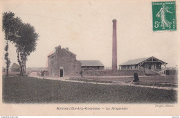 I22-95) ARNOUVILLE LEZ GONESSE - LA BRIQUETERIE - ANIMEE - COLORISEE - ( 2 SCANS ) - Arnouville Les Gonesses