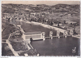 I22-47) CASTELMORON - EN AVION AU DESSUS DE.. BARRAGE SUR LE LOT ET USINE ELECTRIQUE - ( 2 SCANS ) - Castelmoron