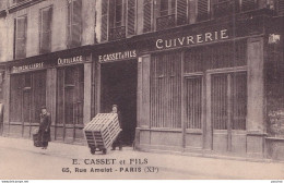 I21-75) PARIS - XI EME - CASSET ET FILS - QUINCAILLERIE - CUIVRERIE - OUTILLAGE - 65 ,  RUE AMELOT - EN 1924 - 2 SCANS - Distretto: 11