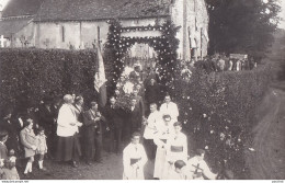 I20-14) SAINT AUBIN - ALGOR - CARTE PHOTO - RESTAURATION DU CALVAIRE - LA PROCESSION - VERS 1930 - ( 3 SCANS ))  - Autres & Non Classés