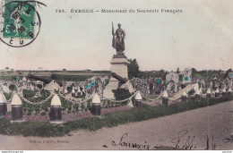 I34-27) EVREUX - MONUMENT DU SOUVENIR FRANCAIS  - COLORISEE - EN 1909 - Evreux