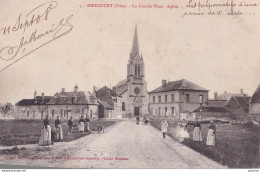 I33-60) RIBECOURT - OISE - LA GRANDE PLACE - EGLISE - ANIMEE - HABITANTS - ( 2 SCANS ) - Ribecourt Dreslincourt