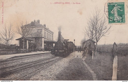  I30-21) ARNAY LE DUC - LA GARE - ARRIVEE  DU TRAIN - EN  1908 - Arnay Le Duc