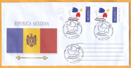 2022  Moldova Moldavie  Private FDC „MOLDOVA FOR PEACE” Ukraine - Poste