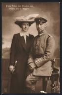 AK Prinz Oskar Von Preussen Als Soldat In Uniform Und Gräfin Ina Von Ruppin  - Familles Royales