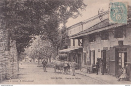 A13-47) TOURNON - LOT ET GARONNE - ROUTE DE CAHORS - ATTELAGE DE BOEUFS - TRANSPORT DE BARRIQUES - EN 1906 - Tournon D'Agenais