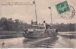 35) DE ST-MALO A DINAN PAR LA RANCE - LE VAPEUR BRETAGNE DE LA SOCIETE DES BATEAUX BRETONS - EN 1911 - Saint Malo