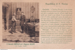 A9- REPUBBLICA DI SAN MARINO - IL GENERALE GARIBALDI ED IL REGGENTE BELZOPPI - ( 2 SCANS ) - San Marino