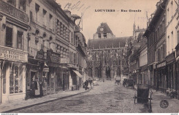 A4-27) LOUVIERS - RUE GRANDE - ANIMEE - COMMERCES - HABITANTS - ( 2 SCANS ) - Louviers