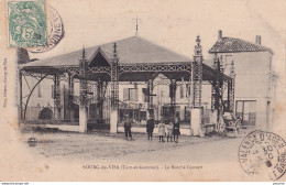 A4-82) BOURG DE VISA - TARN ET GARONNE - LE MARCHE COUVERT - ANIMEE - HABITANTS - 1903  - Bourg De Visa