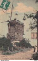 A4-95) SANNOIS - LE PLUS ANCIEN DES DEUX MOULINS - ANIMEE - MOULIN A VENT - CARTE TOILEE  COULEURS - Sannois