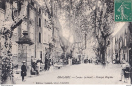 A3-11) CHALABRE - AUDE -  COURS COLBERT - POMPE ROYALE - ANIMEE - HABITANTS - EN 1911 - Autres & Non Classés