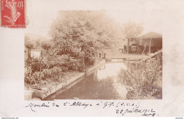 A1-91) GIF SUR YVETTE - LE  22 JUILLET 1912 - CARTE PHOTO - LE  MOULIN DE L ' ABBAYE - Gif Sur Yvette