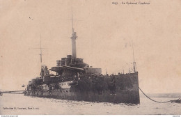 A23- BATEAU DE GUERRE - LE CUIRASSE CONDORCET  - EDIT. H. LAURENT , PORT LOUIS - ( 2 SCANS ) - Guerre