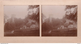 14) FALAISE - CALVADOS -  PHOTO STEREO - LE  1/6/1903 -  LE CHATEAU - ( 2 SCANS ) - Photos Stéréoscopiques