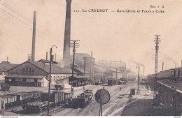 A19-71) LE CREUSOT  - GARE - USINE ET FOURS A COKE  - ( 2 SCANS ) - Le Creusot