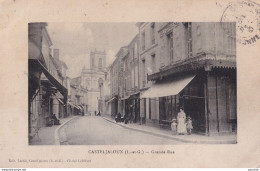 A15-47) CASTELJALOUX - GRANDE RUE + TAMPON DU 9 EME REGIMENT D'INFANTERIE - DETACHEMENT - ( 3 SCANS ) - Casteljaloux