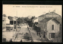 CPA Rueil, Avenue Du Chemin De Fer, Quartier De La Gare  - Autres & Non Classés