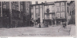 A9-07) PRIVAS - ARDECHE - PLACE DE LA REPUBLIQUE - MINI CARTE D ' ORIGINE 13 ,5 X 6, 5 -( 2 SCANS ) - Privas