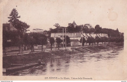 A9-58) COSNE - NIEVRE - LES QUAIS - USINES DE LA CHAUSSADE  - EN 1928 -  ( 2 SCANS ) - Cosne Cours Sur Loire