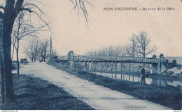 A3-47) BON ENCONTRE - AVENUE DE LA GARE  - ( 2 SCANS ) - Bon Encontre