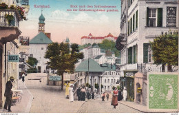 A2- KARISBAD - BLICK  NACH DEM SCHLOSSBRUNNEN -VON DER SCHLOSSBERGSTRASSE GESEHEN - EN  1920 - ( 2 SCANS ) - Tchéquie