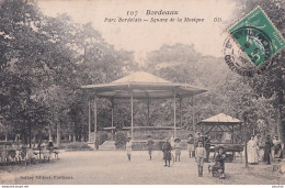 A2-33) BORDEAUX - PARC BORDELAIS - SQUARE DE LA MUSIQUE - ANIMEE  - EN 1908 - Bordeaux