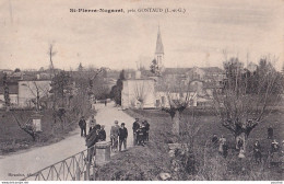 A23-47) ST PIERRE NOGARET PRES GONTAUD - LOT ET GARONNE -  ANIMEE - HABITANTS - ( 2 SCANS )  - Autres & Non Classés