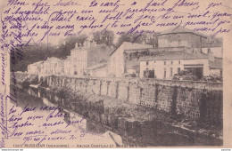  A20-24) MUSSIDAN - ANCIEN CHATEAU ET BORDS DE L' ISLE - CARRIOLES - CALECHES - EN 1901 - 2 SCANS - Mussidan