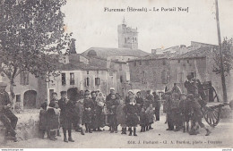 A18-34) FLORENSAC - HERAULT - LE PORTAIL NEUF - ANIMEE - HABITANTS  - EN 1910 - ( 2 SCANS ) - Andere & Zonder Classificatie